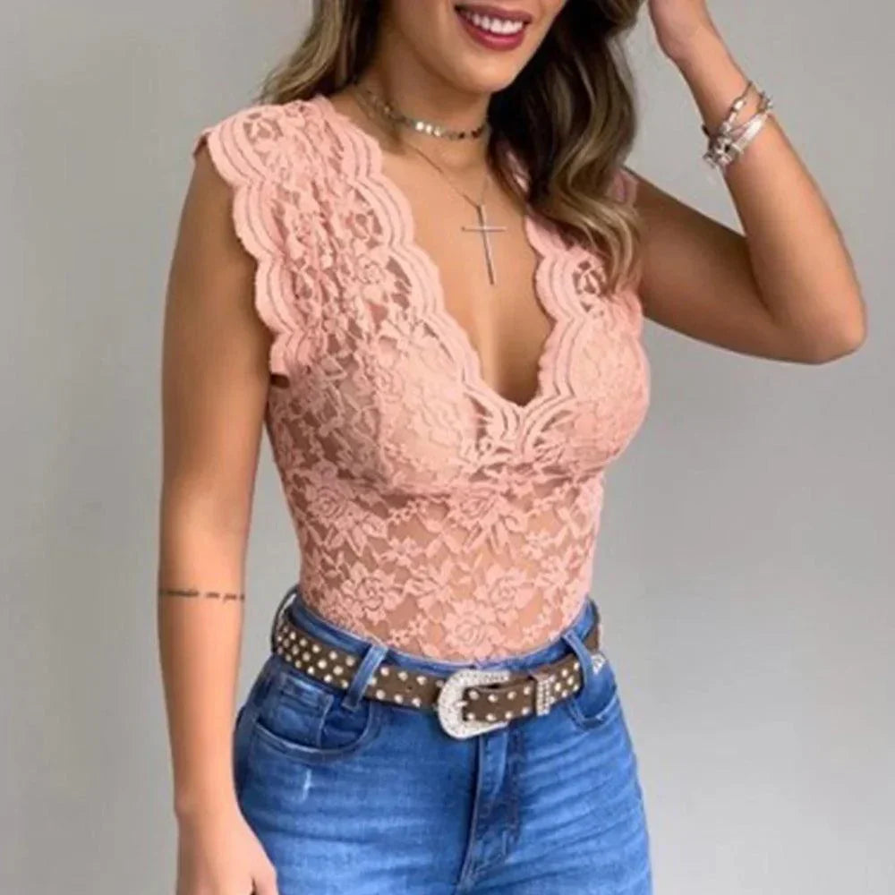 Fitted Sleeveless Top - Crystal