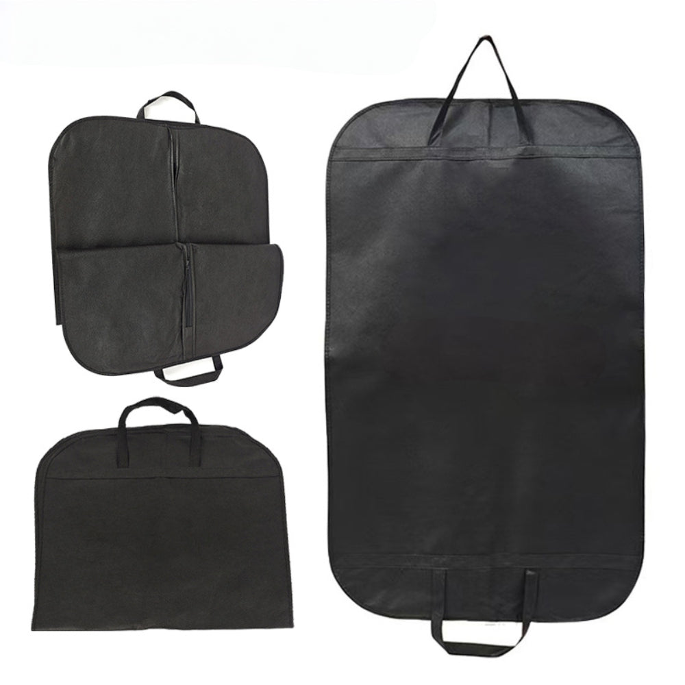 Flat-Fold Travel Garment Bag with Gusseted Storage Compartments