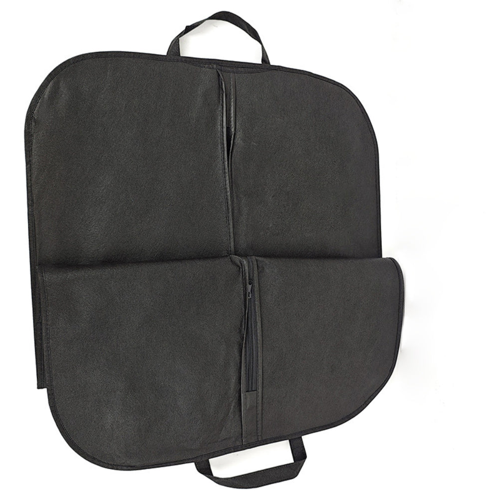 Flat-Fold Travel Garment Bag with Gusseted Storage Compartments