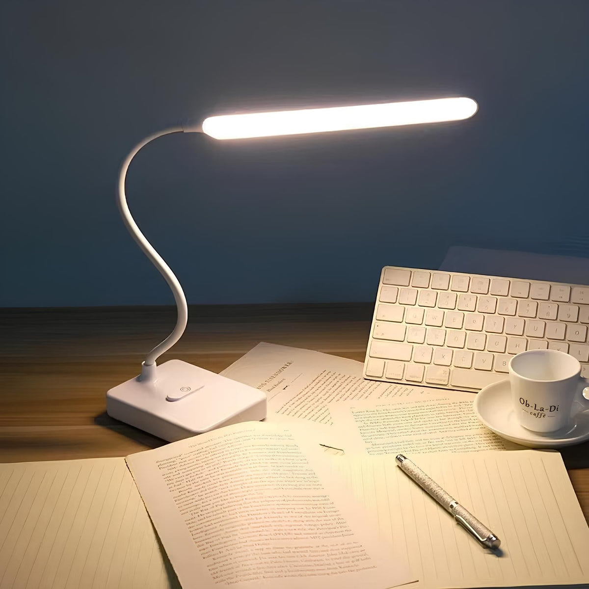 Flexible Rechargeable LED Desk Lamp with 3 Color Temperatures