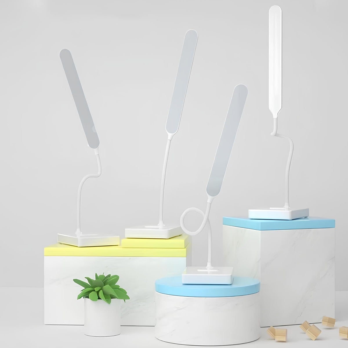 Flexible Rechargeable LED Desk Lamp with 3 Color Temperatures