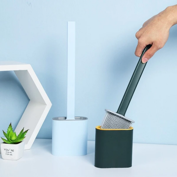 Flexible Silicone Head Toilet Brush with Modern Design for Easy and Hygienic Cleaning