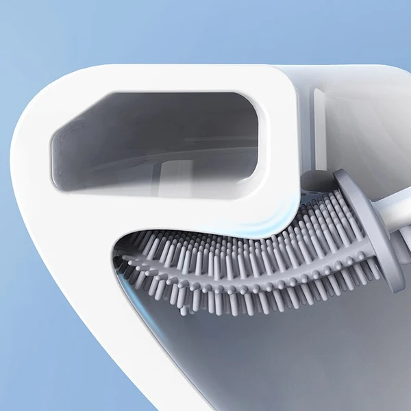 Flexible Silicone Head Toilet Brush with Modern Design for Easy and Hygienic Cleaning