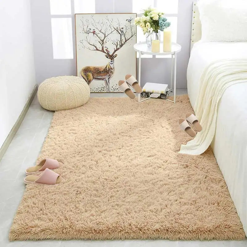 Fluffy Ultra-Soft Non-Slip Rug with Memory Foam Cushion