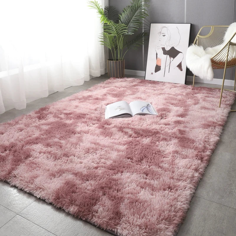 Fluffy Ultra-Soft Non-Slip Rug with Memory Foam Cushion