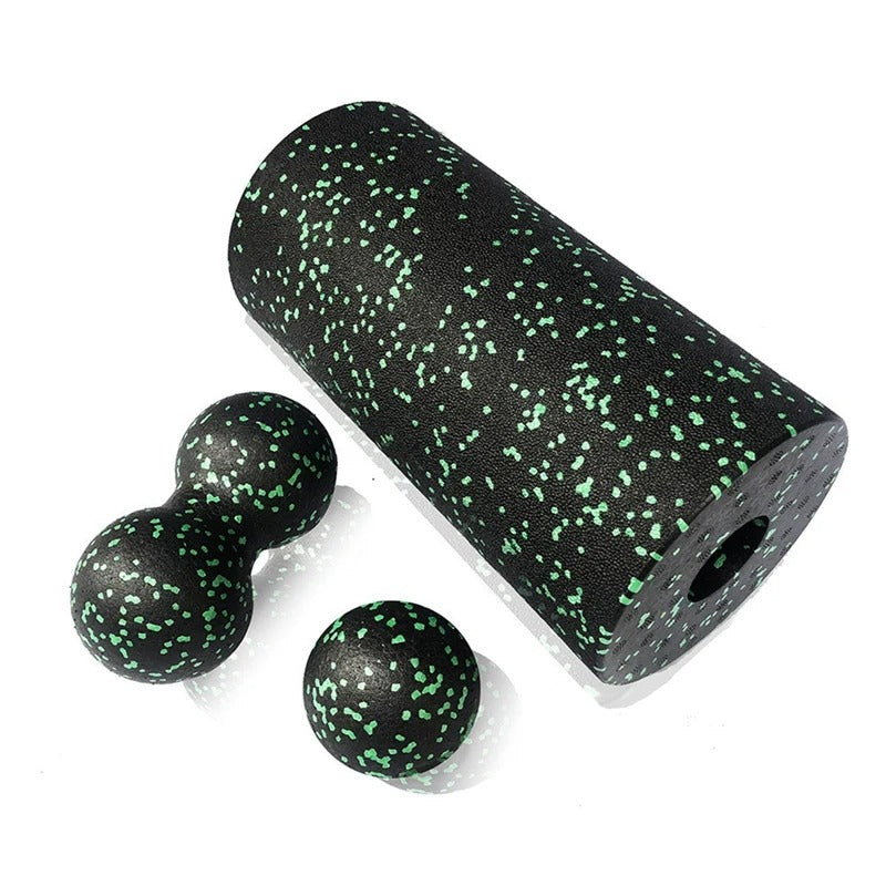 Foam Roller and Massage Ball Set for Workout
