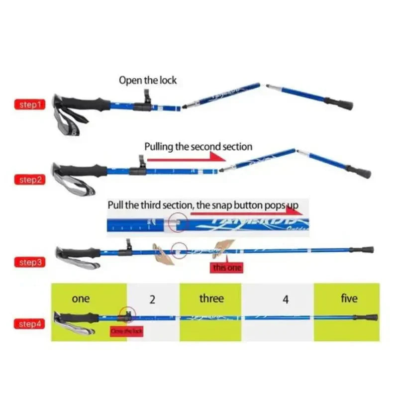 Foldable Aluminum Trekking Pole