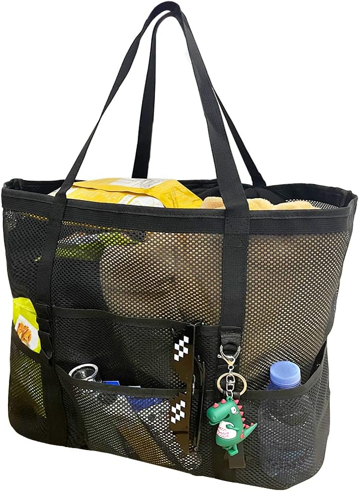 Foldable Beach Bag with 9 Pockets for Family Trips