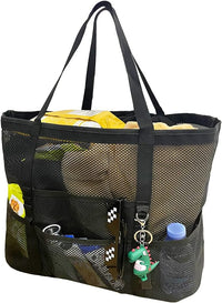 Foldable Beach Bag with 9 Pockets for Family Trips