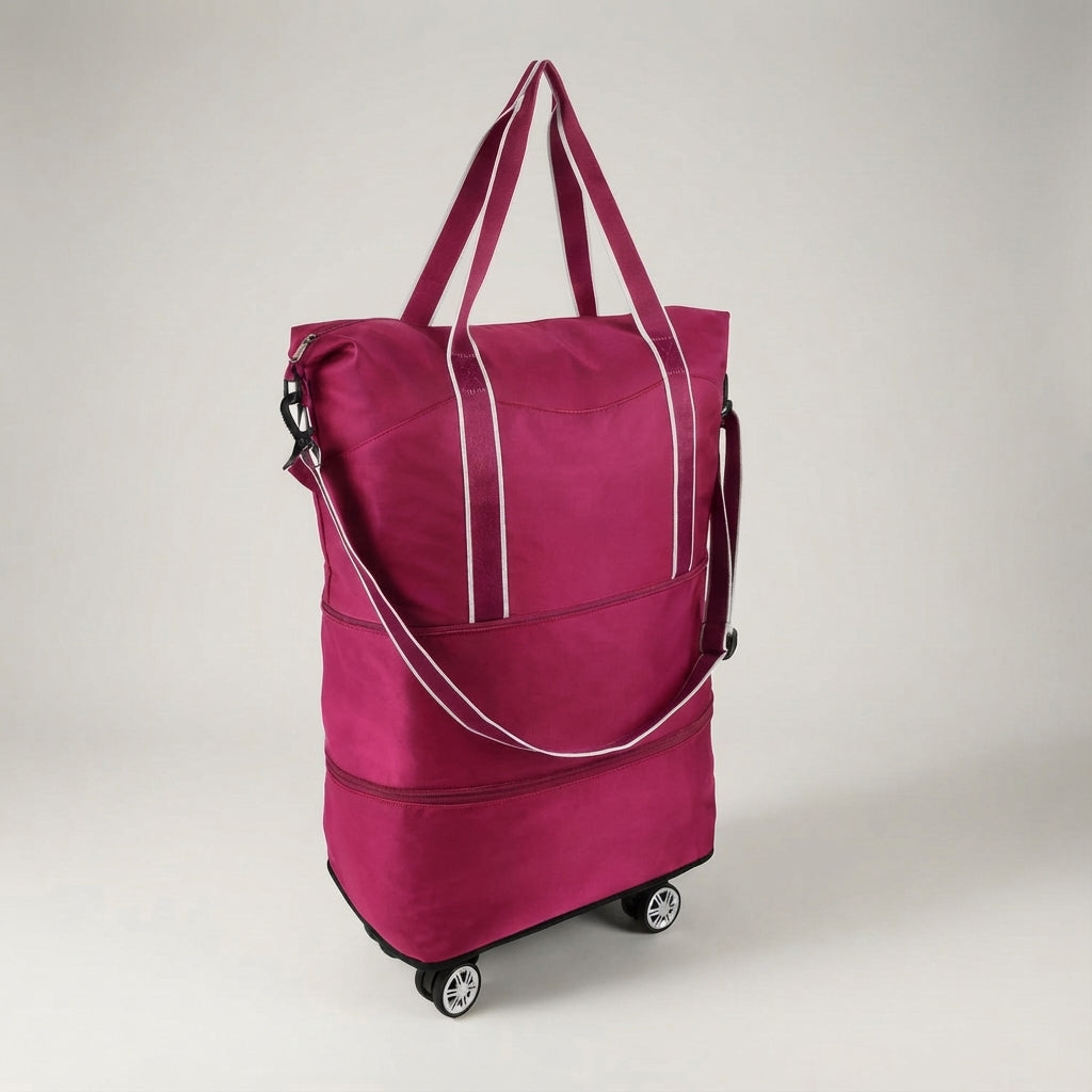 Foldable Rolling Duffle Travel Bag with Wheels – Compact & Flexible