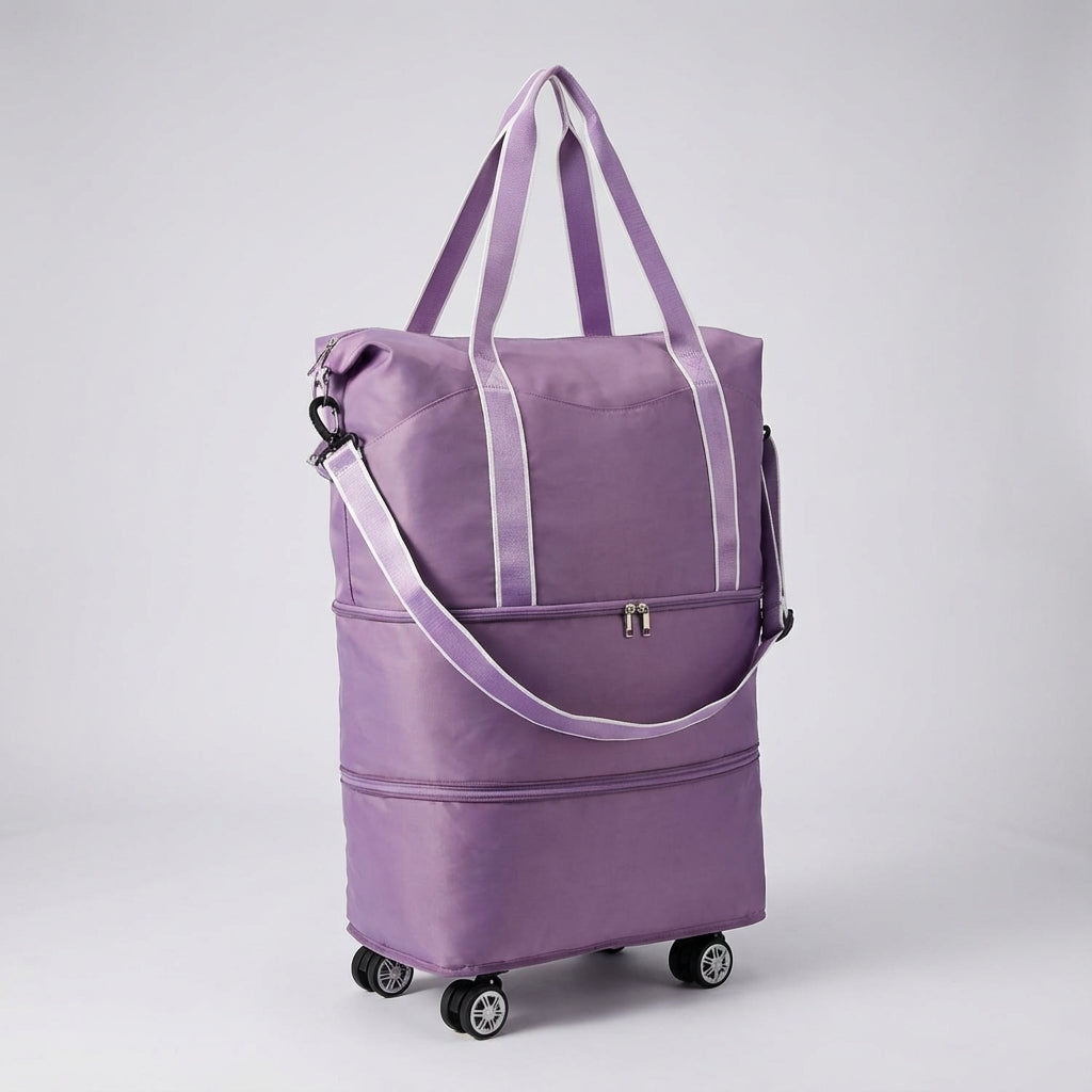 Foldable Rolling Duffle Travel Bag with Wheels – Compact & Flexible