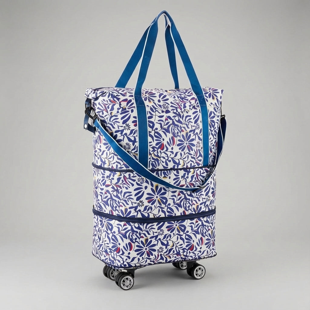 Foldable Rolling Duffle Travel Bag with Wheels – Compact & Flexible
