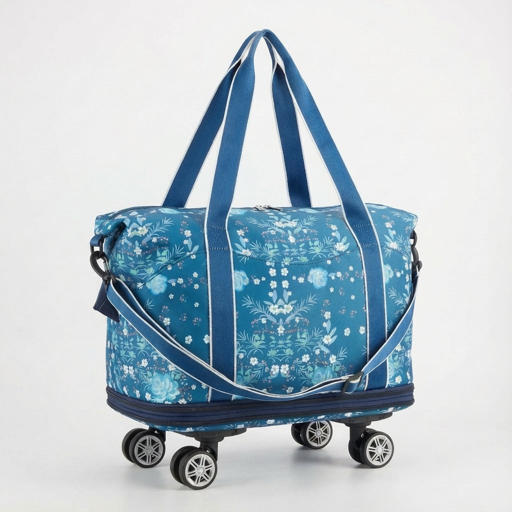 Foldable Rolling Duffle Travel Bag with Wheels – Compact & Flexible