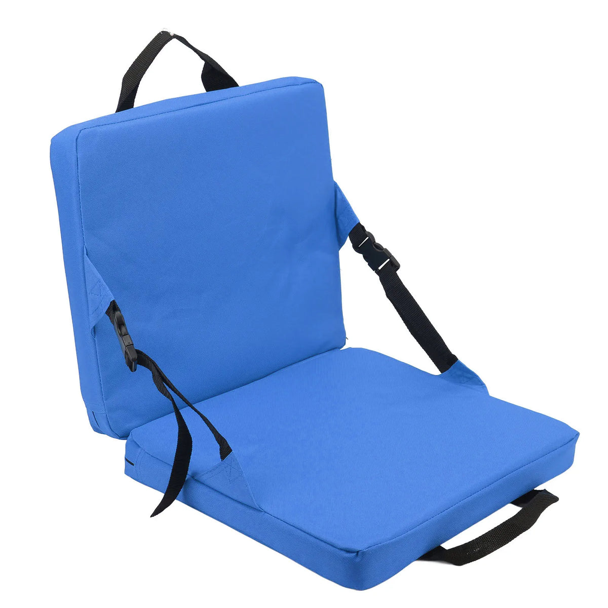 Folding Chair with Backrest and Padded Seat Cushion for Stadium, Beach, and Park