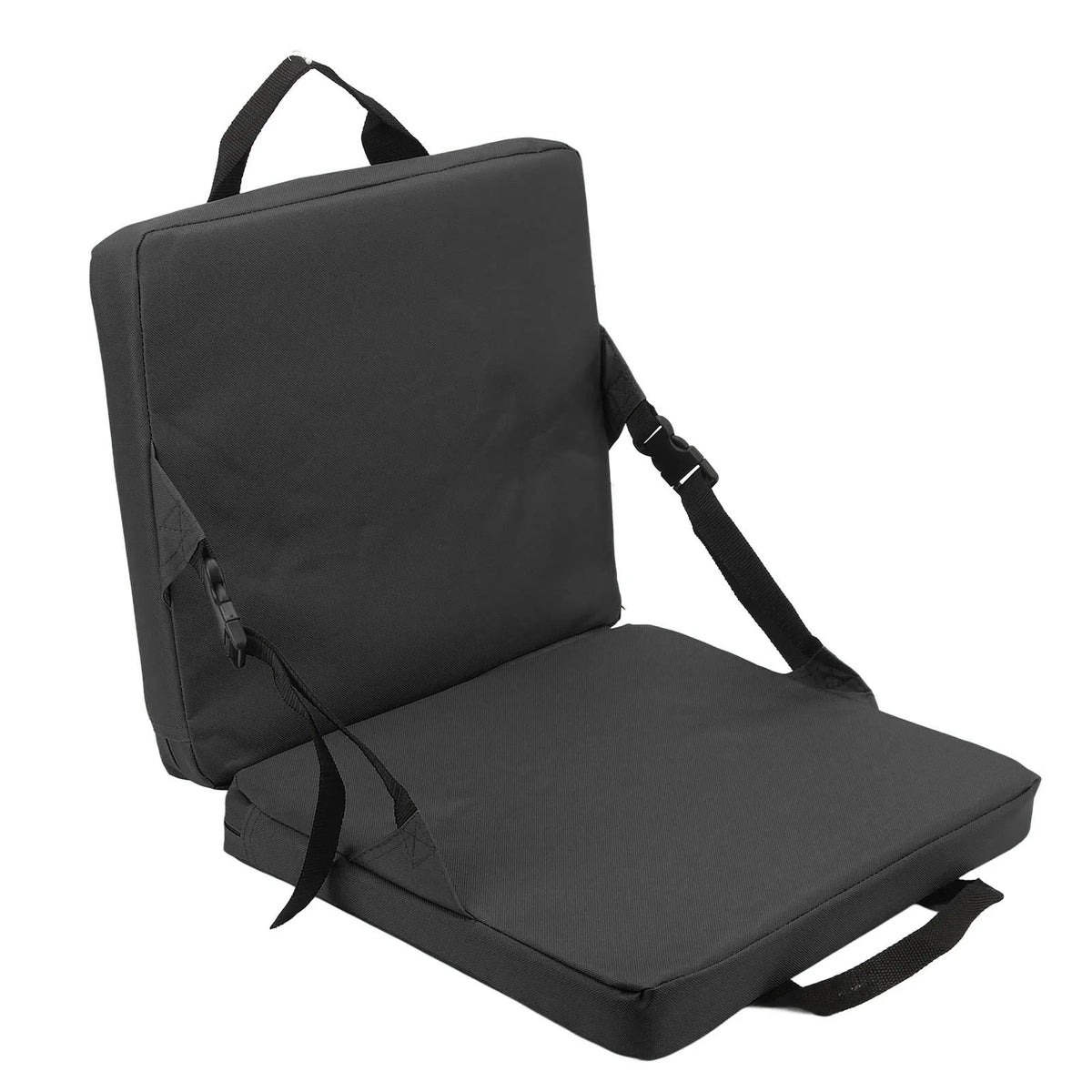Folding Chair with Backrest and Padded Seat Cushion for Stadium, Beach, and Park