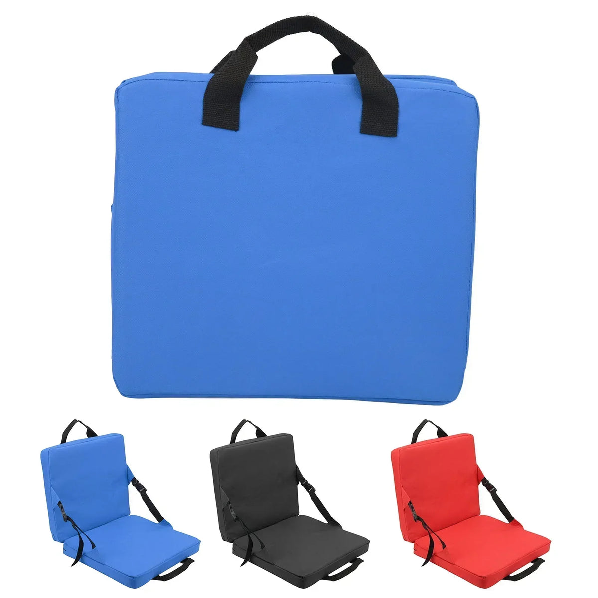 Folding Chair with Backrest and Padded Seat Cushion for Stadium, Beach, and Park