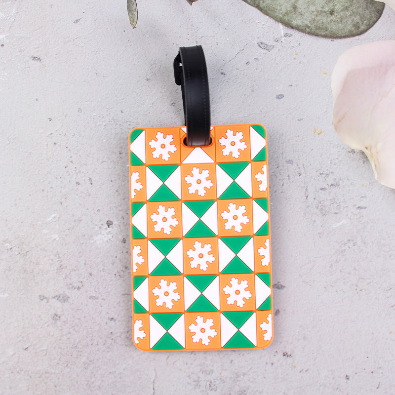 Geometric Pattern Luggage Tag