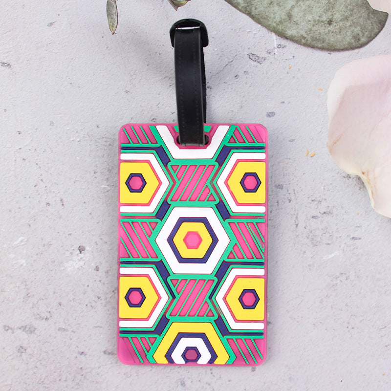 Geometric Pattern Luggage Tag