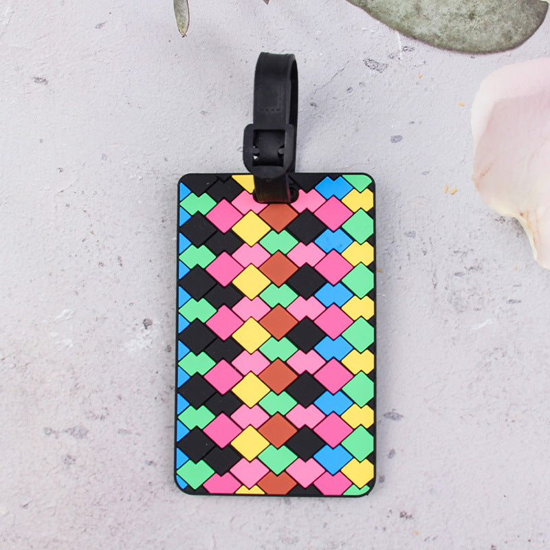 Geometric Pattern Luggage Tag
