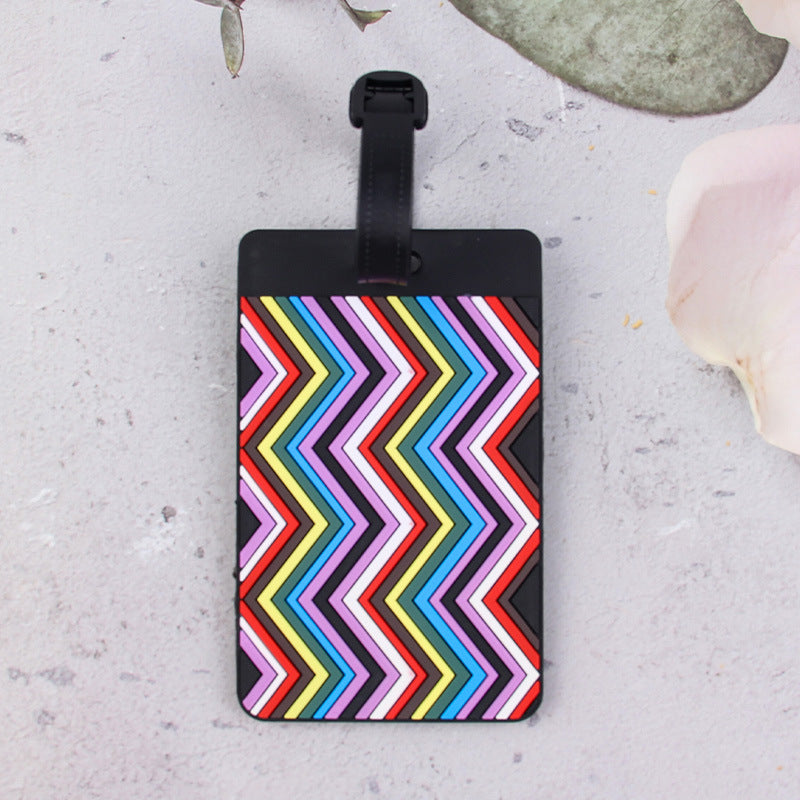 Geometric Pattern Luggage Tag
