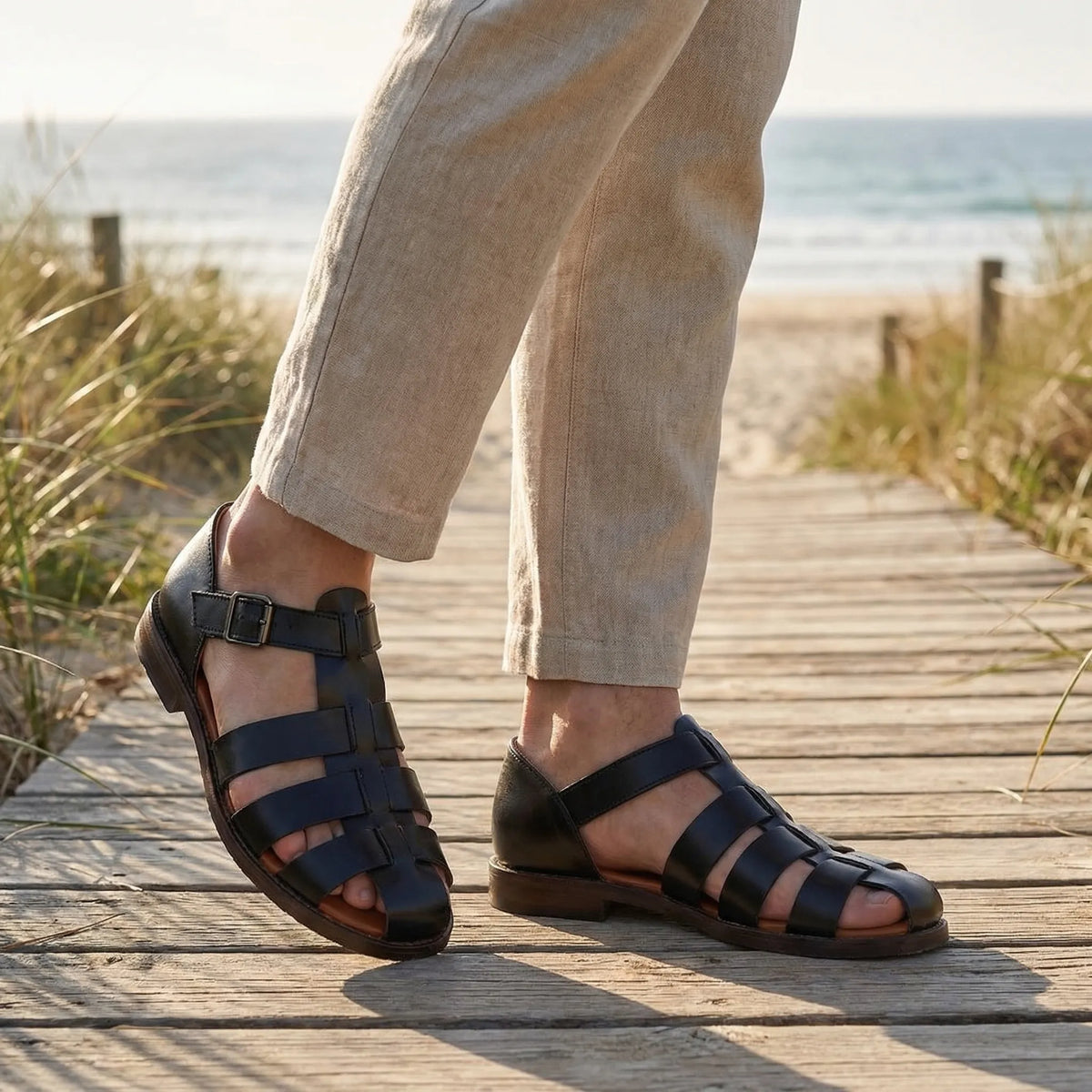 Gladiator Sandals with Buckle
