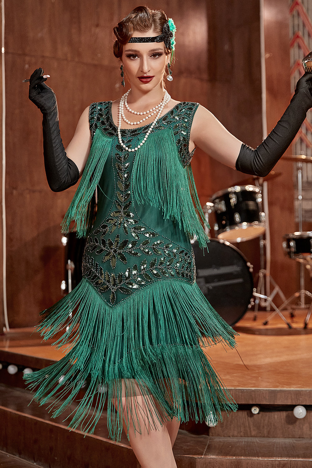 Glamorous 1920s Style Flapper Dress for Summer