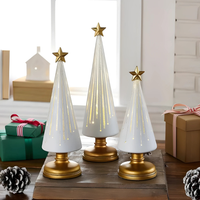 Glowing Glass LED Christmas Trees
