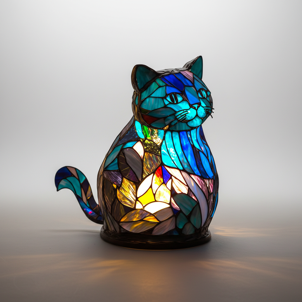 Handcrafted Animal Mosaic Lamp