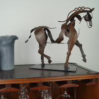 Handmade Metal Horse Sculpture