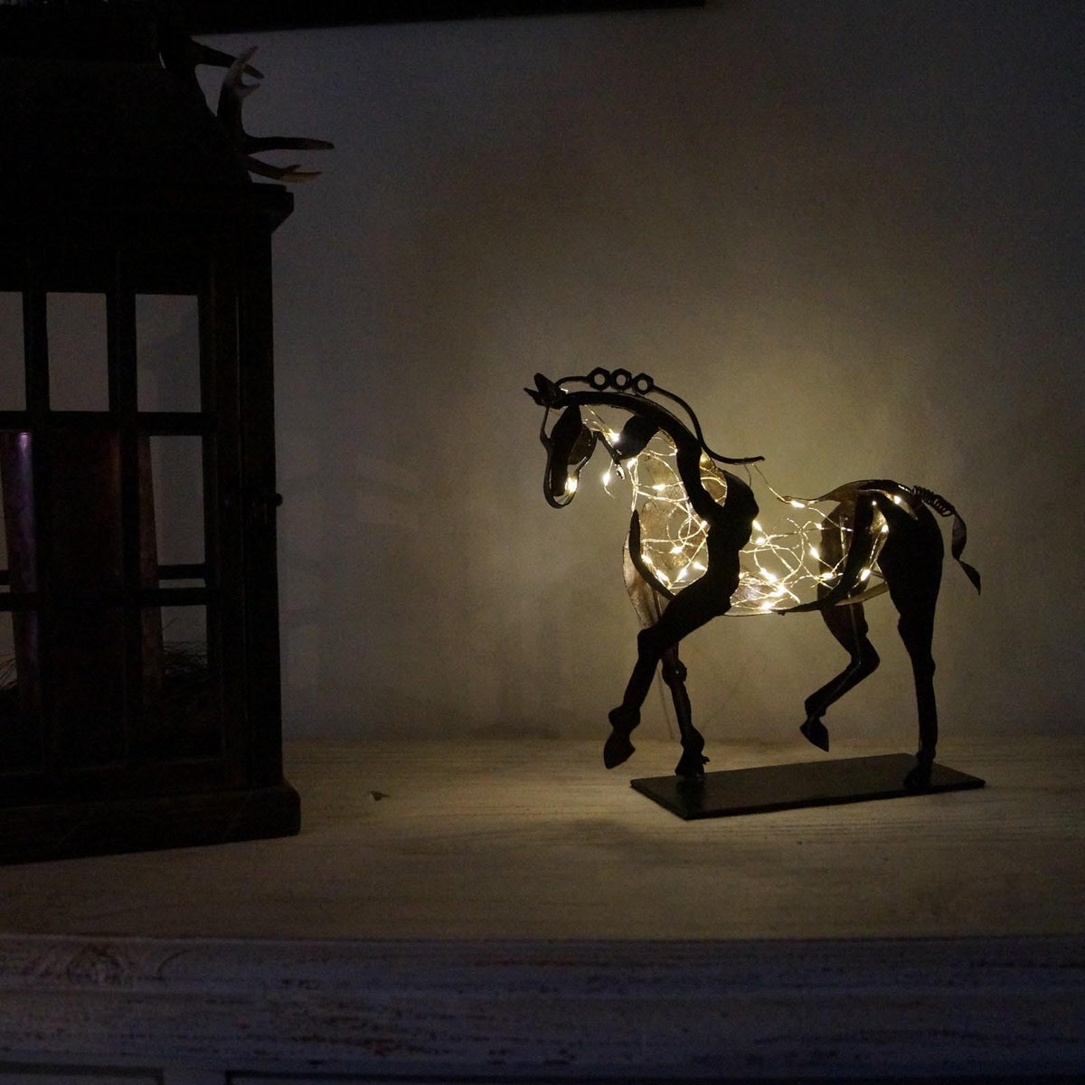 Handmade Metal Horse Sculpture