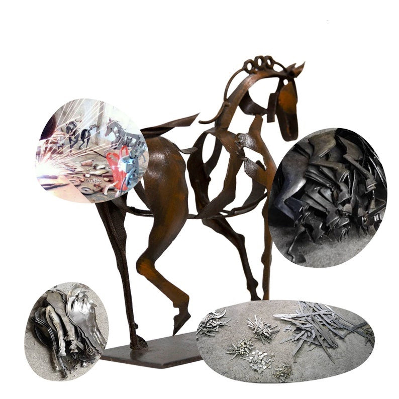Handmade Metal Horse Sculpture