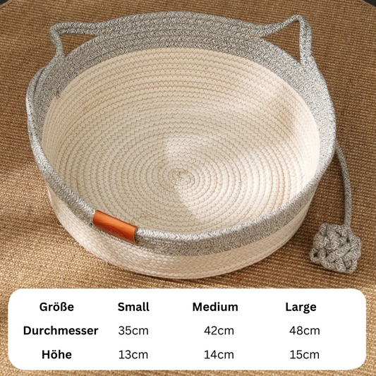 Handwoven Cotton Rope Cat Bed