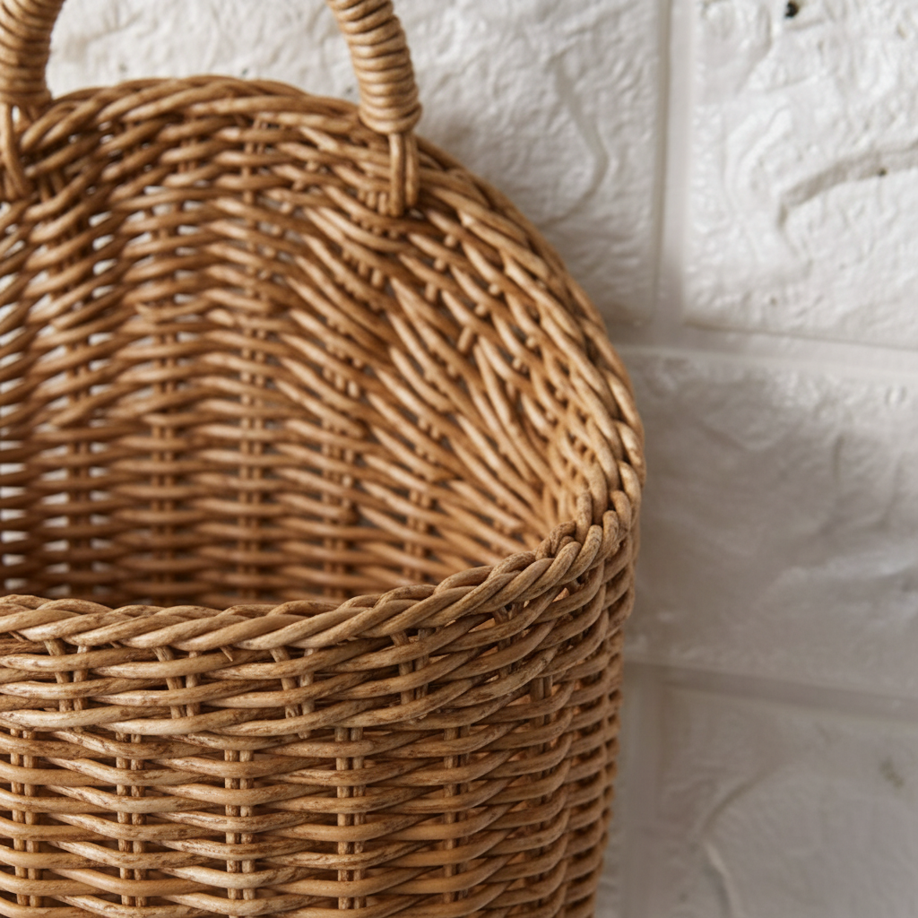 Handwoven Wall Baskets, Set of 2