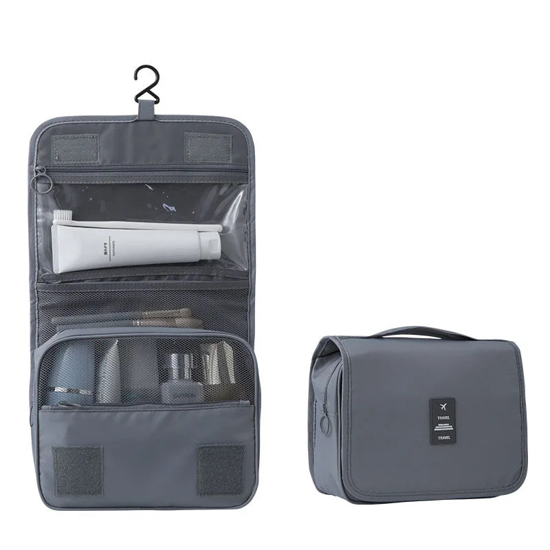 Hanging Toiletry Bag with 6 Compartments and Wet Pocket – Compact, Versatile and Water-Resistant Polyester