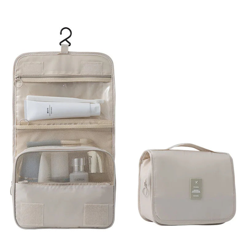 Hanging Toiletry Bag with 6 Compartments and Wet Pocket – Compact, Versatile and Water-Resistant Polyester