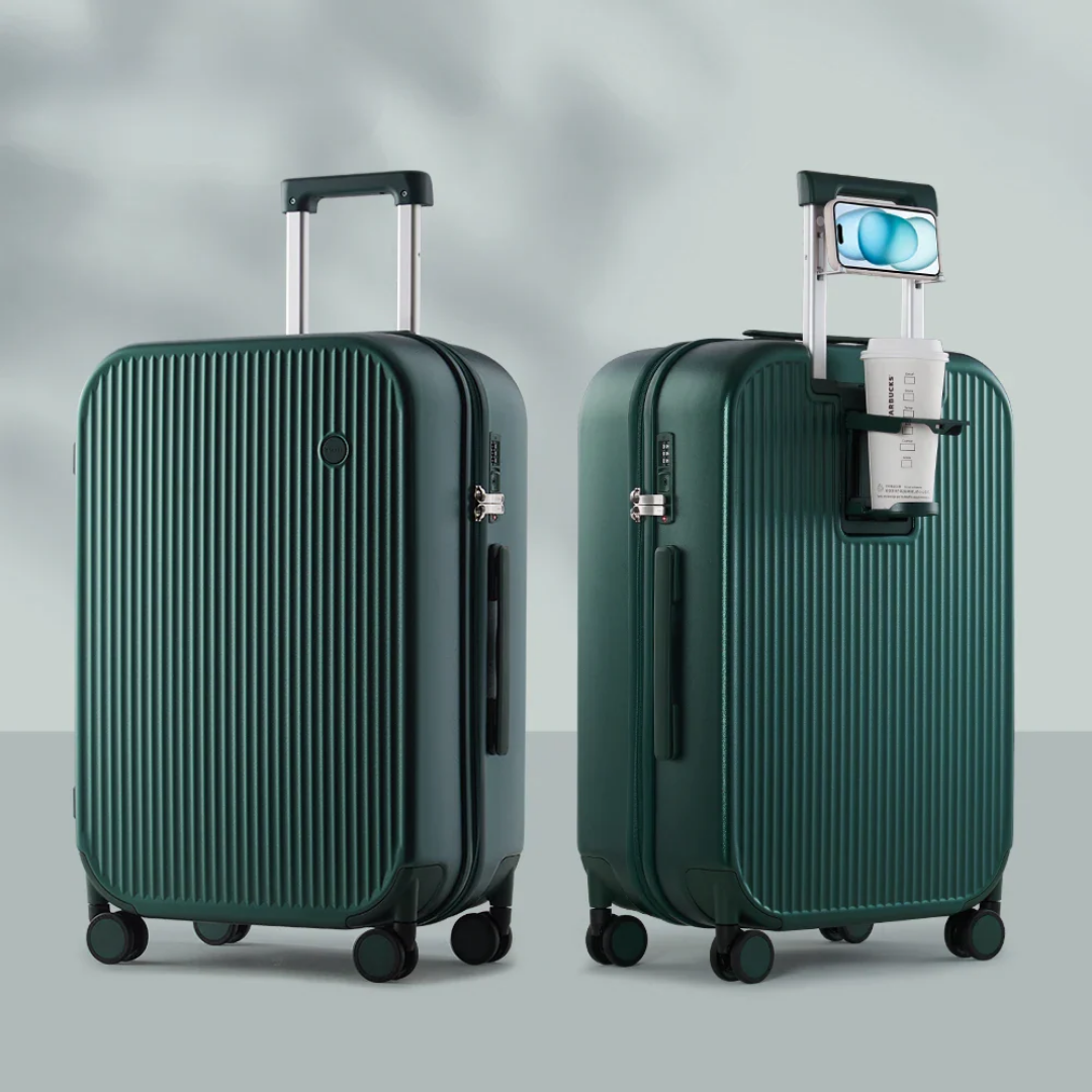 Hardshell Suitcase with Cup Holder