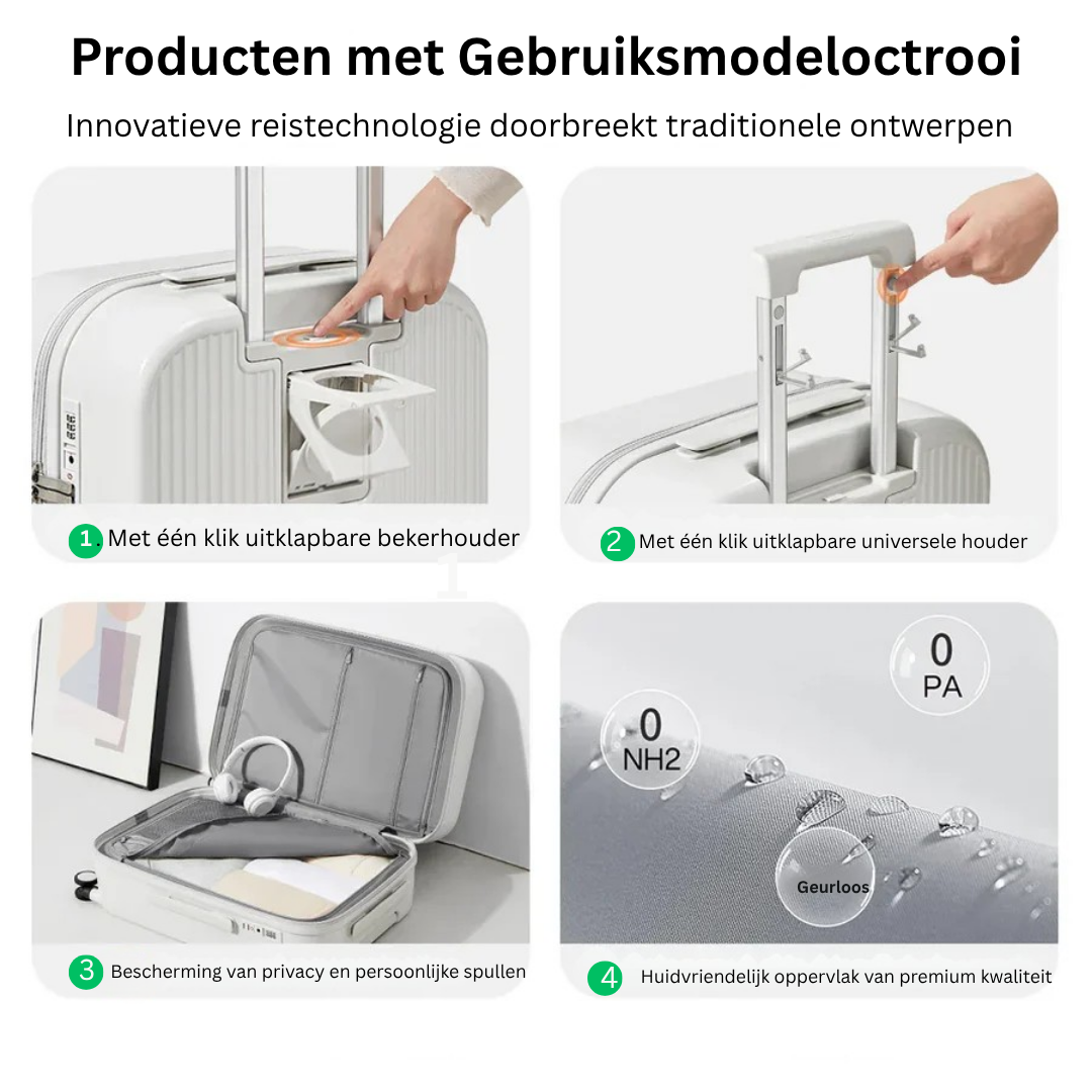 Hardshell Suitcase with Cup Holder