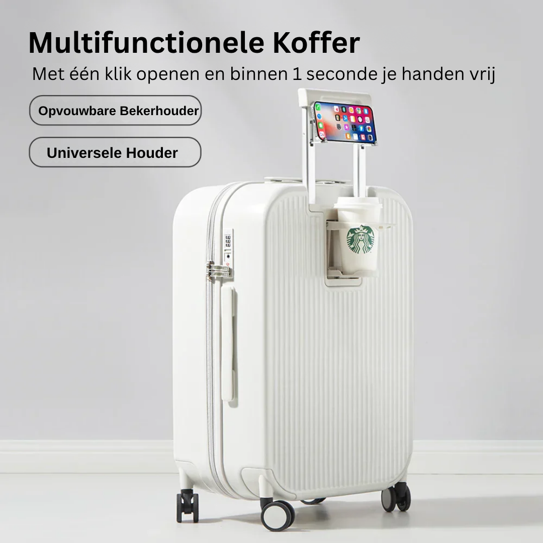 Hardshell Suitcase with Cup Holder