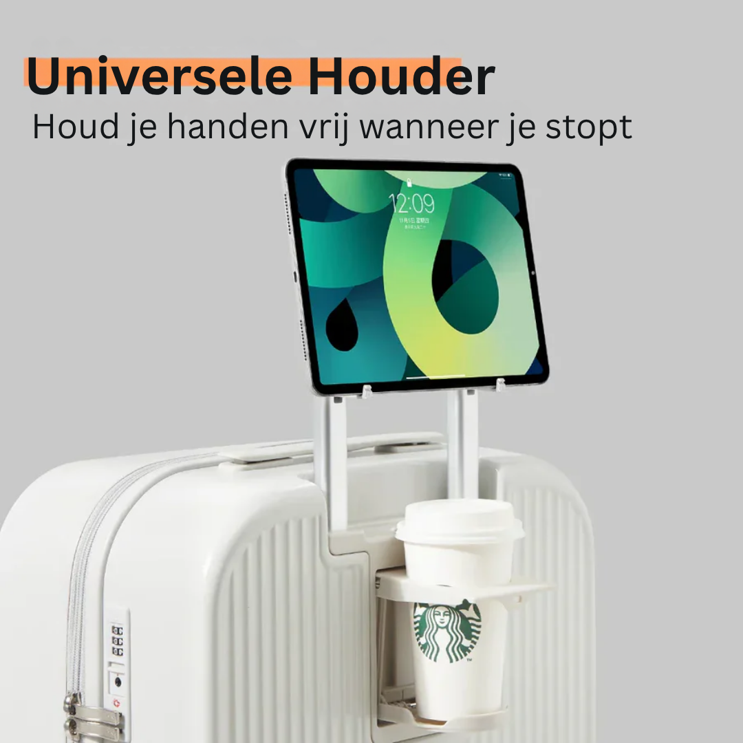 Hardshell Suitcase with Cup Holder