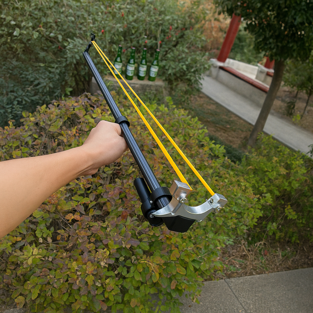 High-Power Telescopic Laser Slingshot