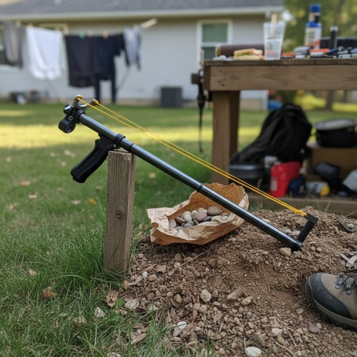 High-Power Telescopic Laser Slingshot