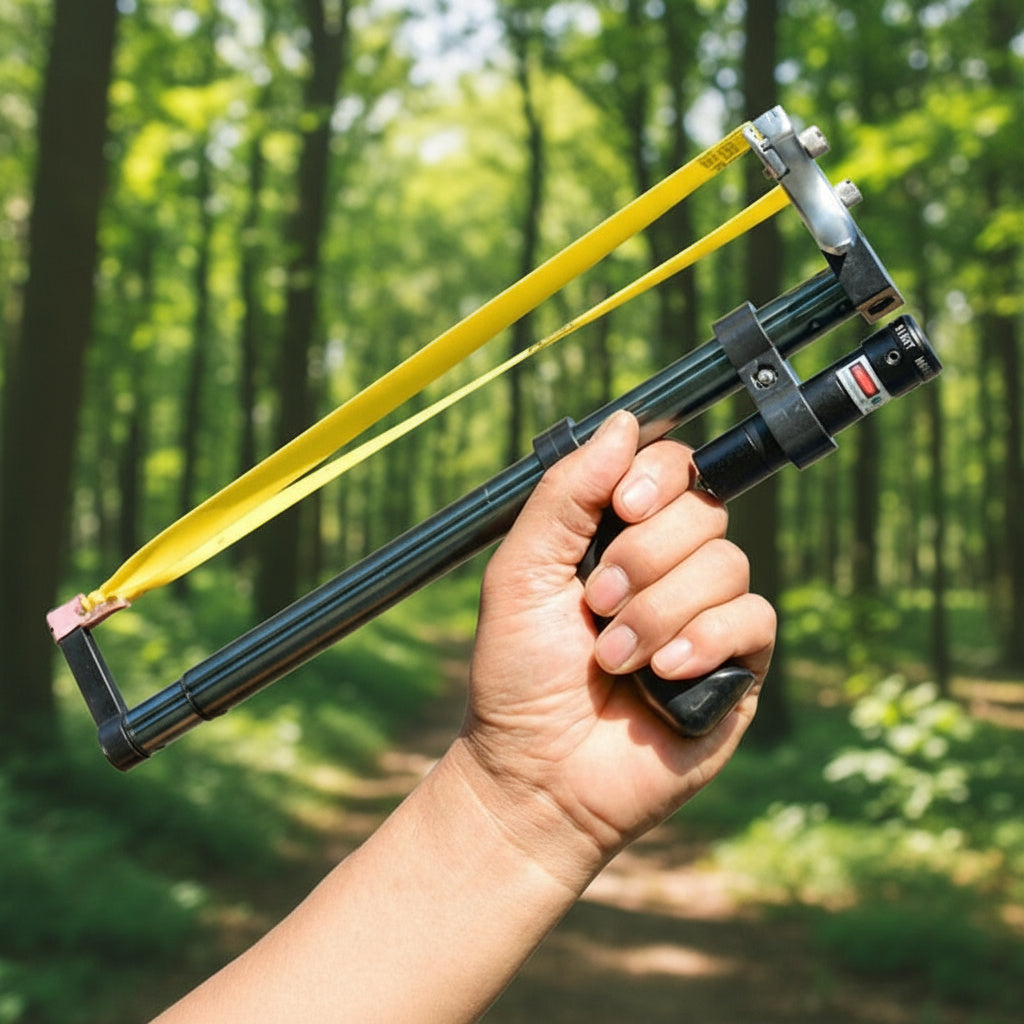 High-Power Telescopic Laser Slingshot
