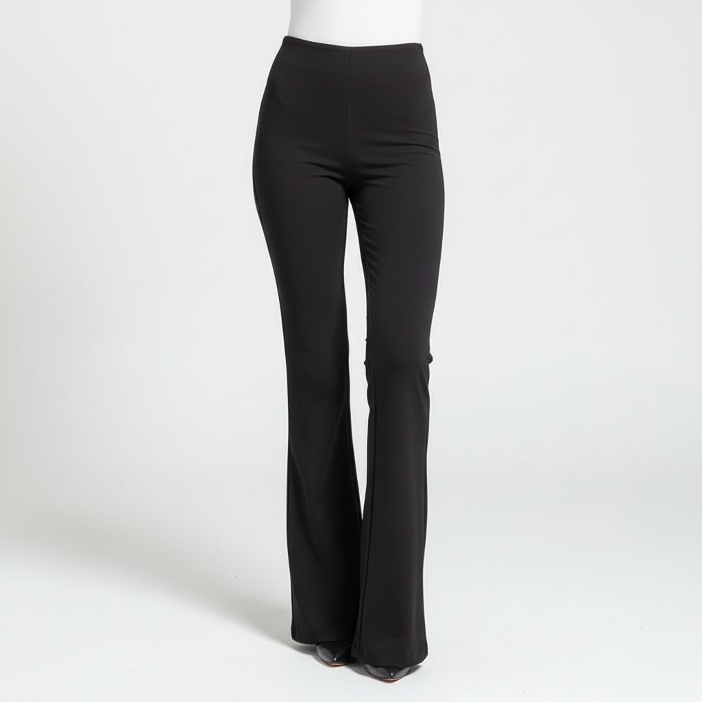 High-Waisted Flared Trousers