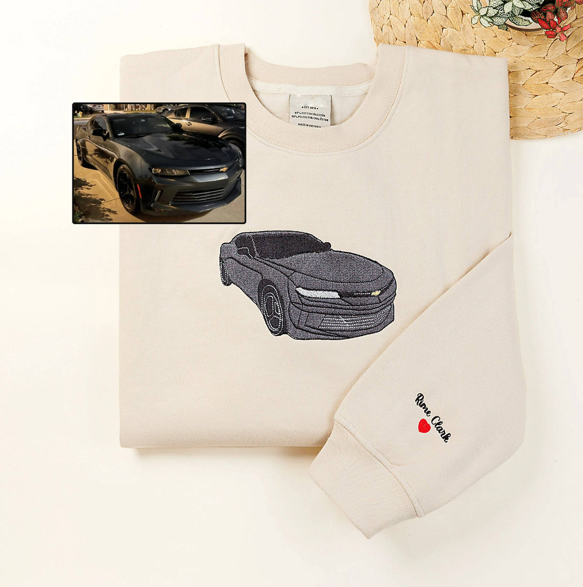 His Favorite Car, Stylishly Embroidered