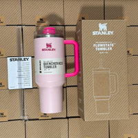 Insulated Stainless Steel Travel Mug with Handle and Straw - Leak-Proof