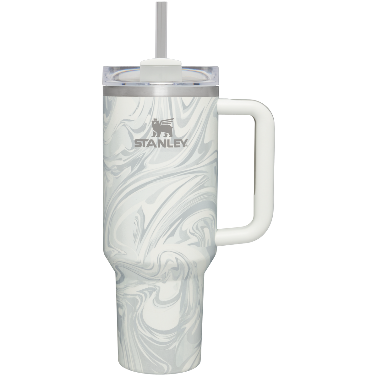 Insulated Stainless Steel Travel Mug with Handle and Straw - Leak-Proof