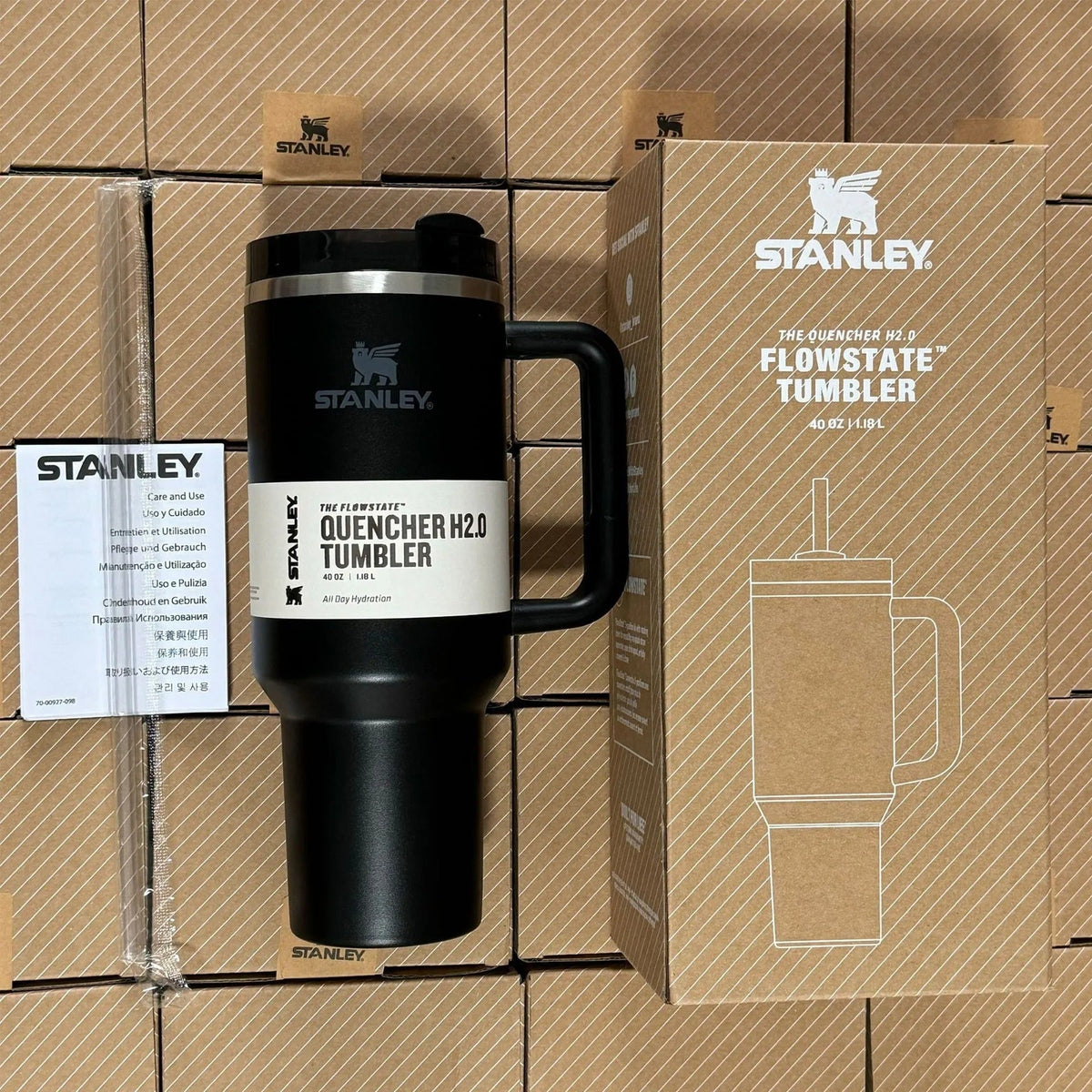 Insulated Stainless Steel Travel Mug with Handle and Straw - Leak-Proof