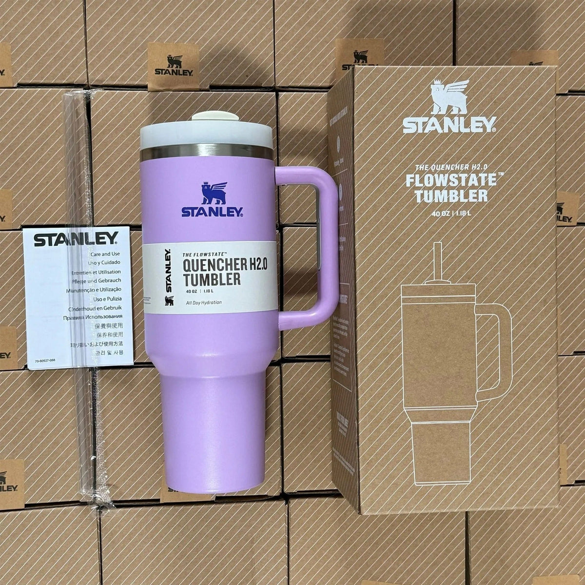 Insulated Stainless Steel Travel Mug with Handle and Straw - Leak-Proof