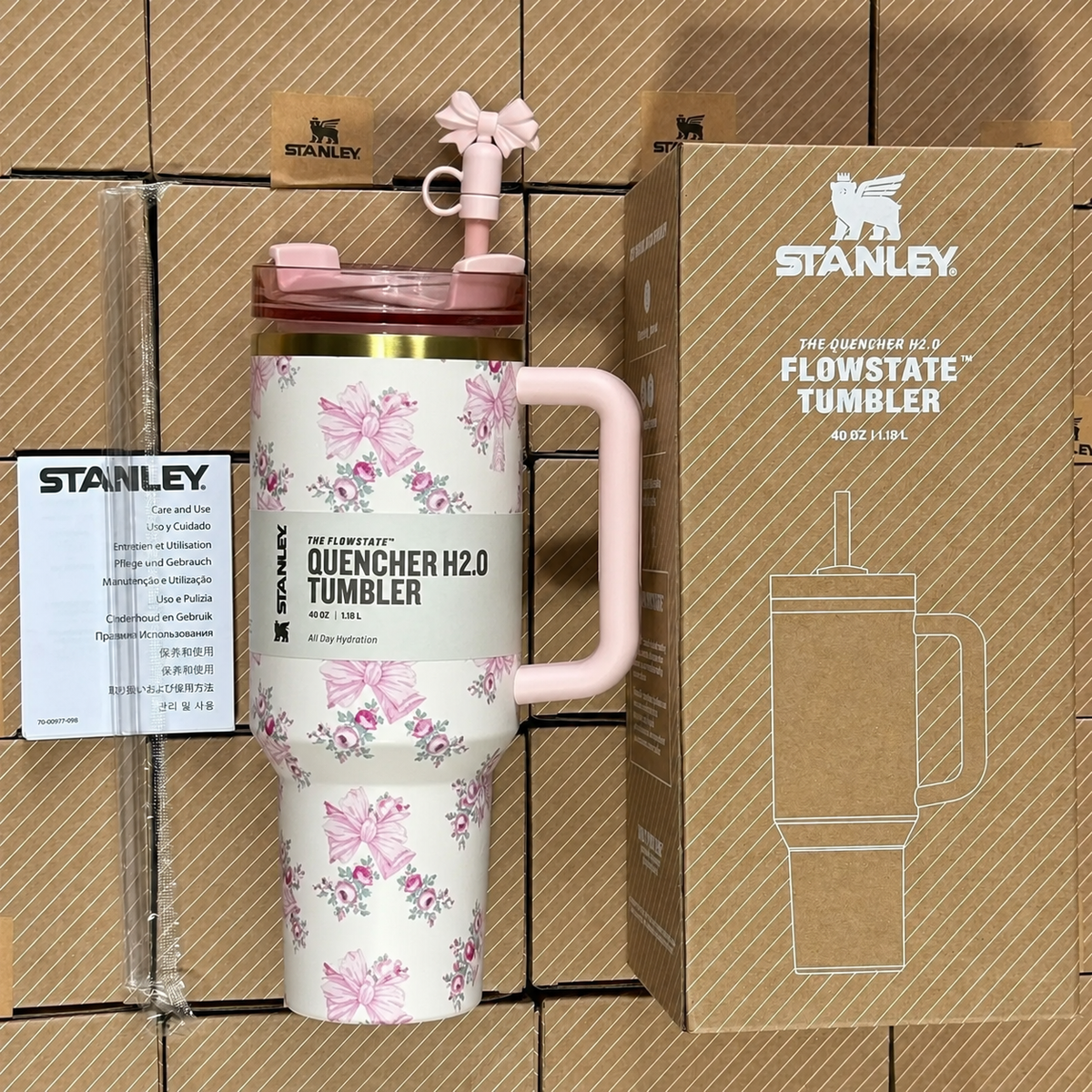 Insulated Stainless Steel Travel Mug with Handle and Straw - Leak-Proof