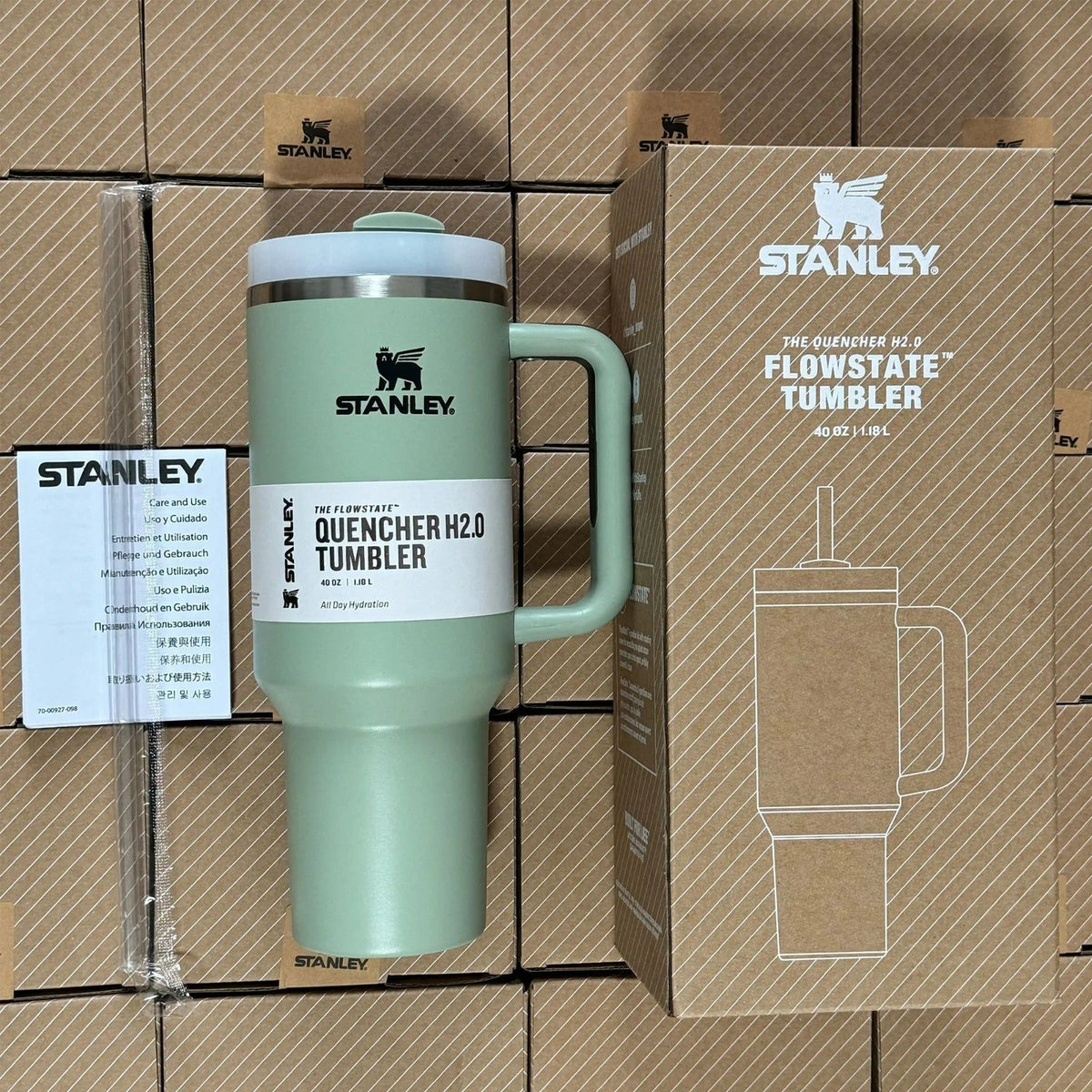 Insulated Stainless Steel Travel Mug with Handle and Straw - Leak-Proof